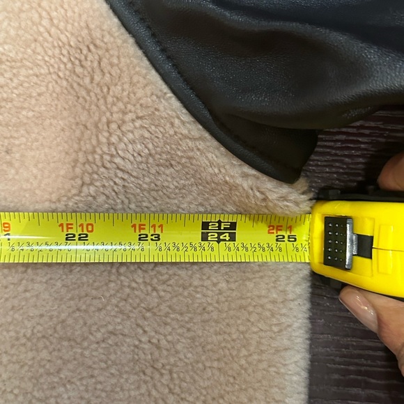 Mens VALENTINO LAMBSKIN LEATHER & fuzzy wool front /back jacket size 56 - Picture 8 of 9